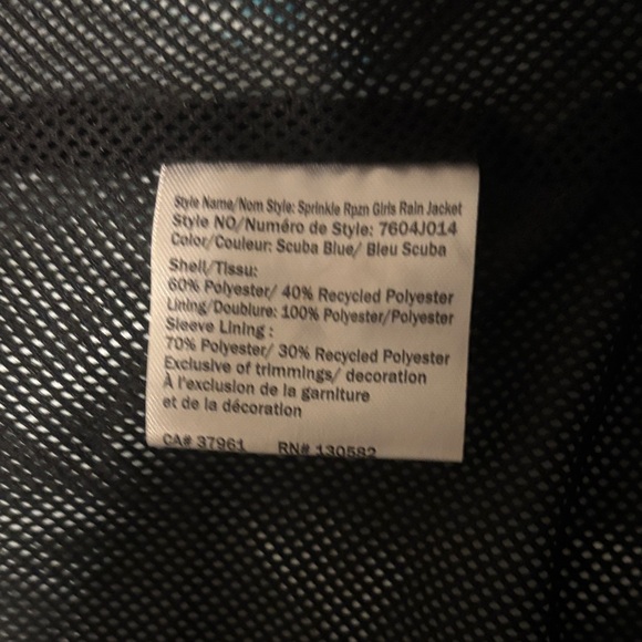 Kids RipZone Blue/Teal Jacket - Picture 3 of 5